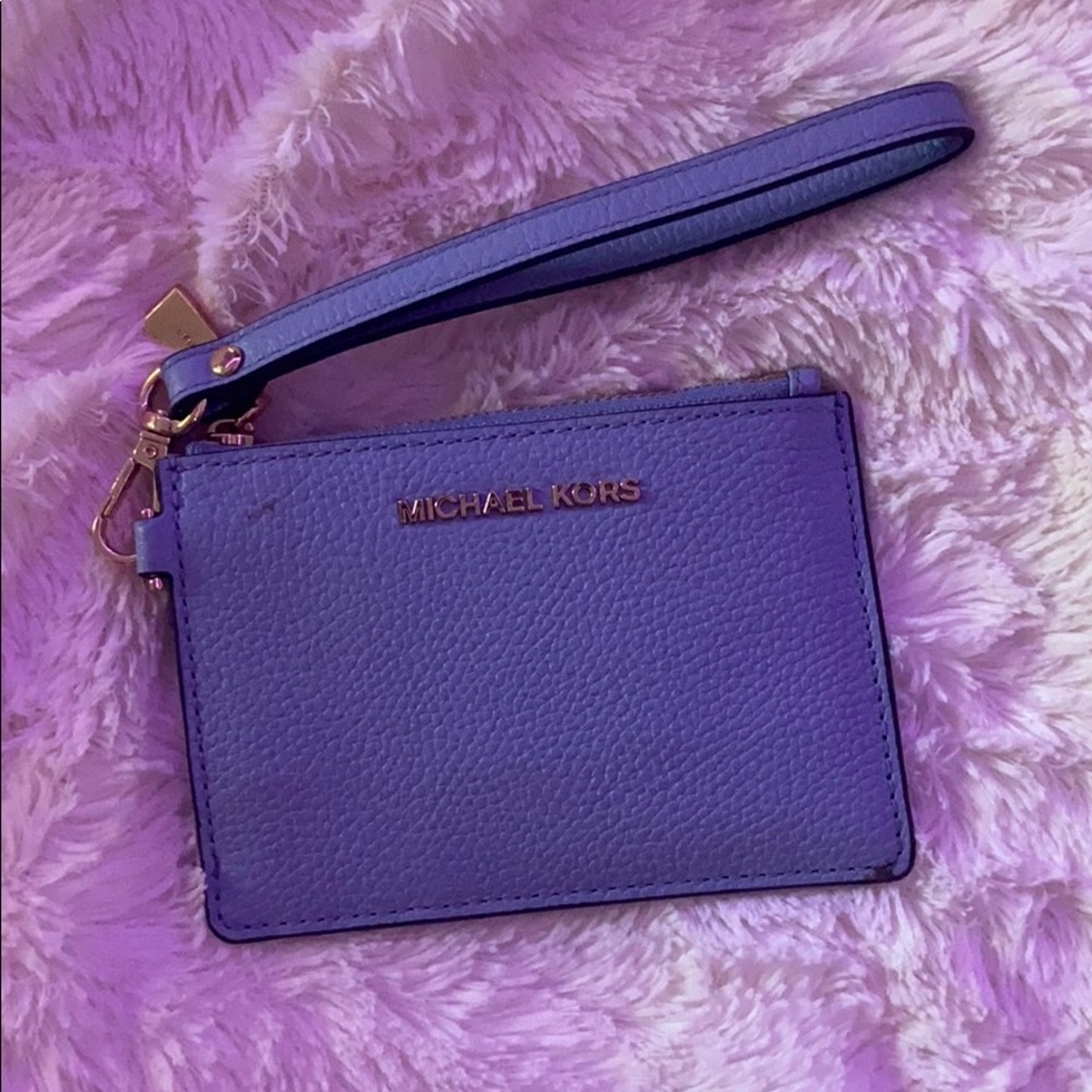 Blue Michael Kors mini wallet